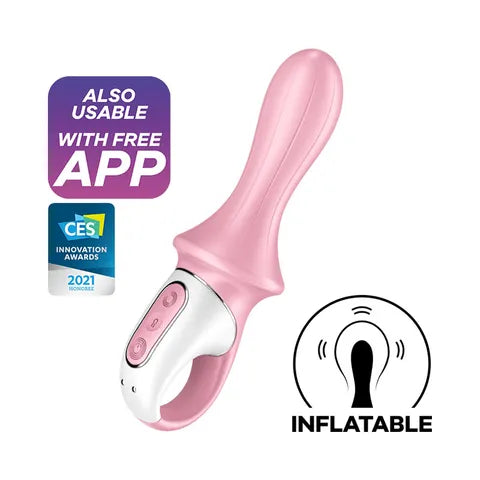 Satisfyer Air Pump Booty 5 App Control Vibrator - Pink - ClubX